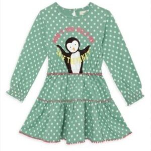 Peek Green Polka Dot Penguin Dress
